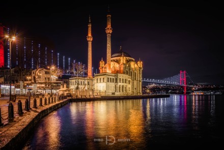 The mosque at night