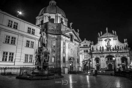 The city in black and white